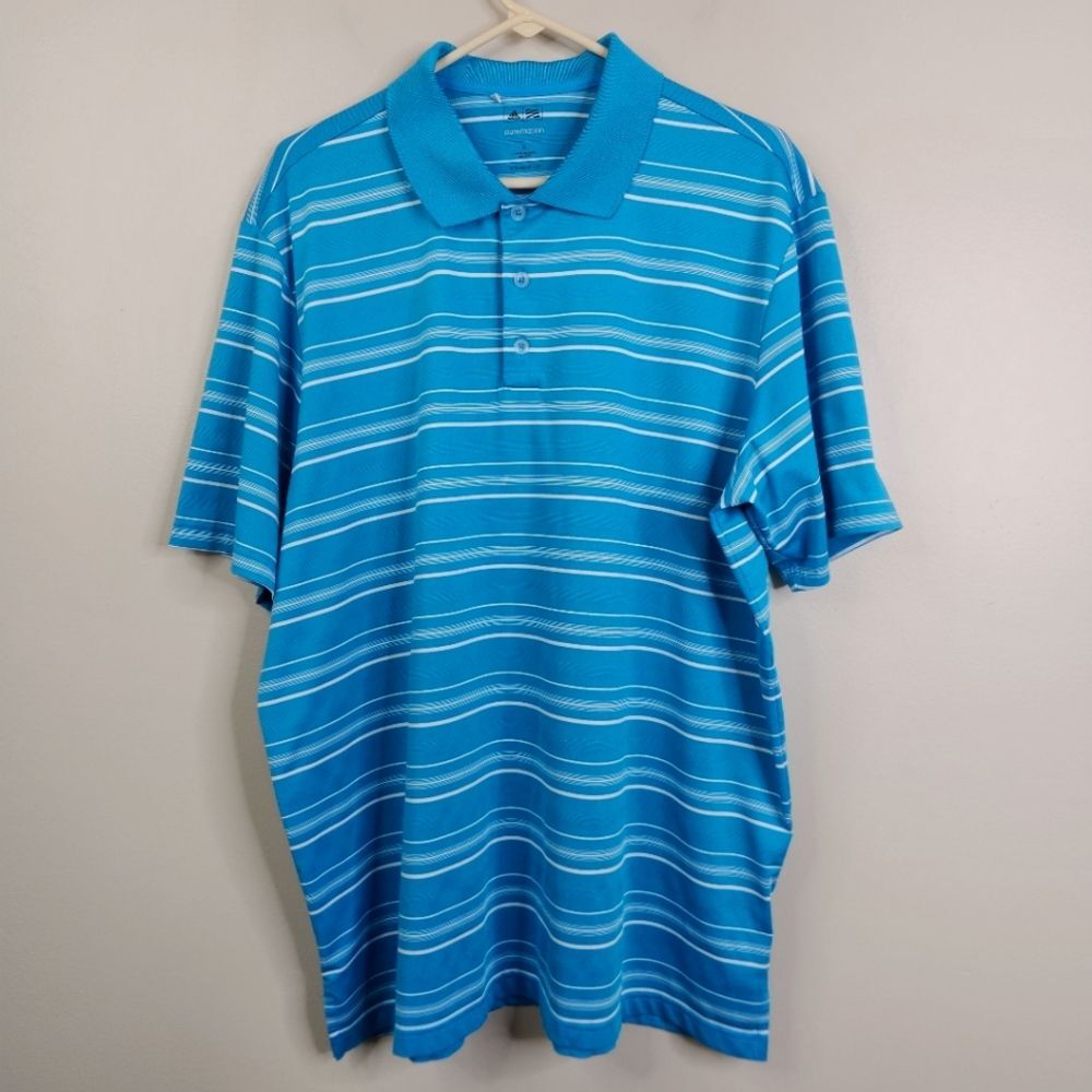 Adidas Mens Puremotion Short Sleeve Striped Golf Polo Shirt XL